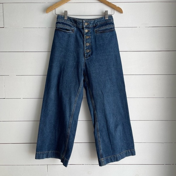 A.L.C Noah Vintage Wide Leg Cropped Jeans - Picture 3 of 7